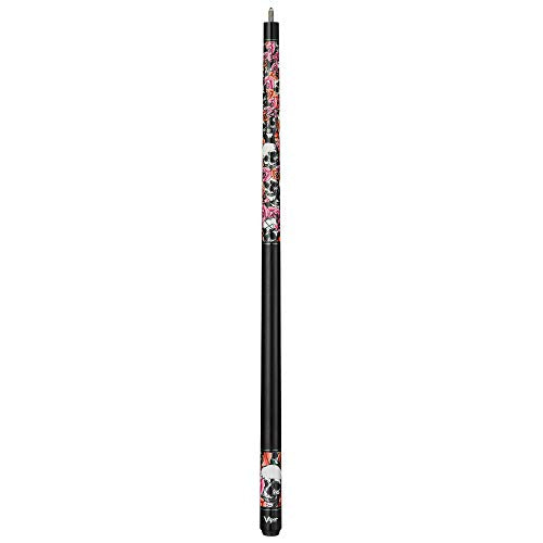 Viper by GLD Products Underground 58" Pool Cue - color: Skulls and Roses, size: 21 Ounce