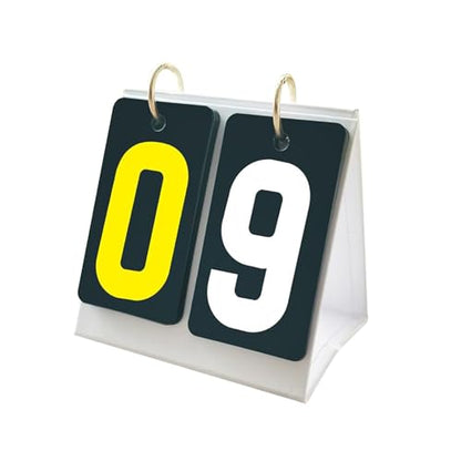Sports Scoreboard 2 Digit Flip Number Portable Tabletop Scorekeeper PVC Material Water Resistant Suitable for Basketball Football Soccer Table Tennis