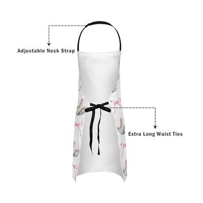 Manfei Blue Bowknot Kids Kitchen Apron - color: Red White