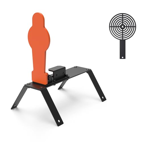 KNINE OUTDOORS 3/8'' AR500 Auto Reset Target, Steel Target for Shooting Range, Suitable for Pistol, Rifle, Handgun, Shotgun, Rimfire - style: Silhouette