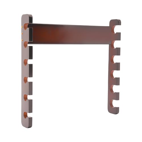 Wall Mounted 6 Sticks Pool Cue Rack Horizontal Storage Stand Billiard Cue Holder
