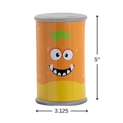 Monster Can Toss Game - Includes Plastic cans and Bean Bags - Carnival Circus Party Games and Halloween Activity for Kids