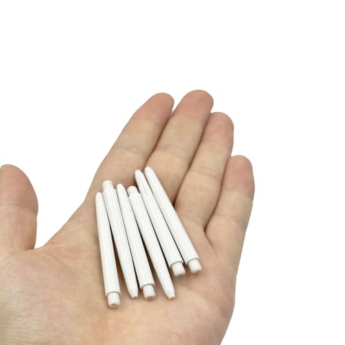 50PCS 48mm Dart Shafts Plastic Dart Shaft for Dart Replacement Parts Dart Accessories - color: White