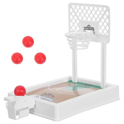 VOSAREA 1 Set Mini Basketball Hoop Game - Tabletop Basketball Shooting Tool for Kids Adults - Interactive Finger Shoot Desktop Decor - Portable Indoor Sports Party Favor