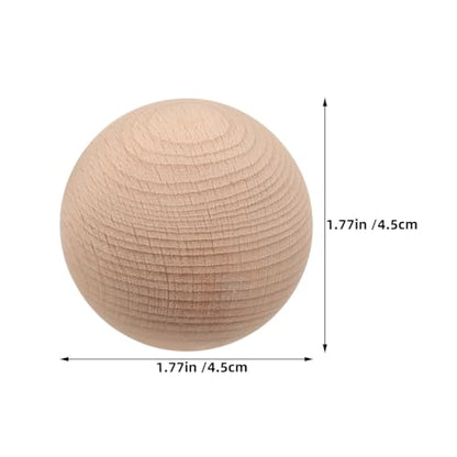 Happyyami 6pcs Wooden Croquet Balls Replacement Unfinished Wood Golf Toys Backyard Croquet Balls Outdoor Backyard Lawn Game Accessories