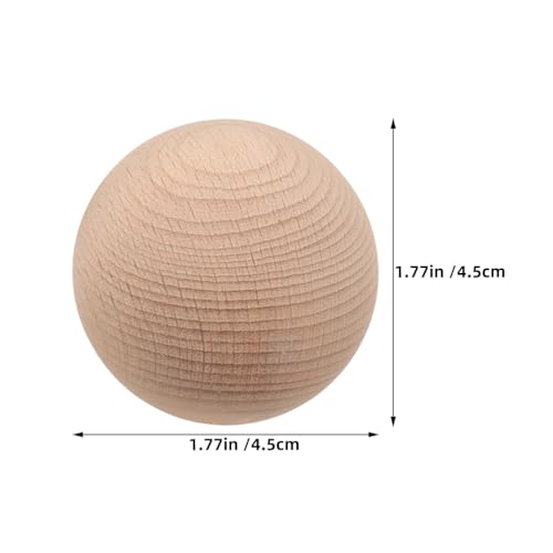 6pcs Natural Wood Croquet Balls for Family Outdoor Games Smooth Unfinished Wooden Spheres for DIY Crafts & Backyard Fun Activities