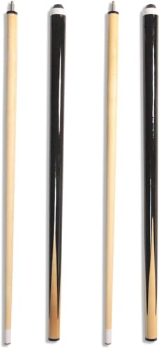 Pool Cue Sticks 48" 58" Wooden Billiard Cues with 13mm Leather Tip 17oz/18oz/19oz Set of 2/4/6/8 Durable Hard Wood 2-Piece Pool Sticks for House & Bar Use Begginers or Professional