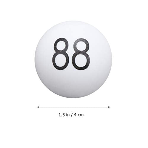 100pcs Plastic Raffle Number Balls Table Tennis Balls 4cm Numbered Bingo Ball Colored Pong Ball 1-100 Wedding Birthday Party Supplies White