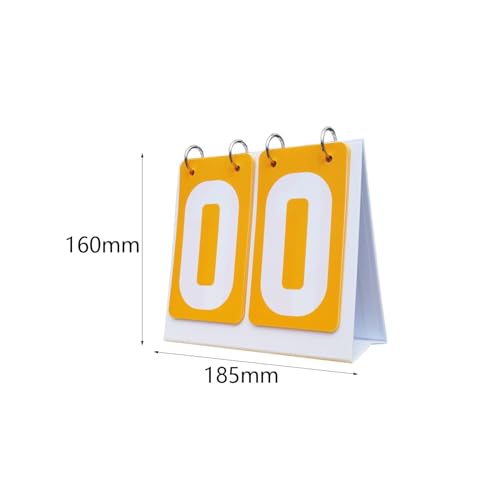 2 Pieces Sports Scoreboards Flip Number Scoreboards Portable Tabletop Double Row Flippers PVC Waterproof Base Stand Suitable for Coaches Basketball Fo