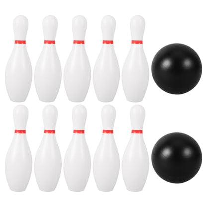 BESPORTBLE Kids Bowling Set: Includes 10 Plastic Pins & 2 Balls for Preschoolers, Garden Games, Party Fun utdoor Games for Toddlers 3-8 Years Old