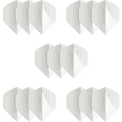 Target Darts 5 x Sets of ID Pro. Ultra Dart Flights - 15 Dart Flights in Total - No. 2/ No. 6 Flight Designs Sizes in 11 Colours - color: White, size: No.2