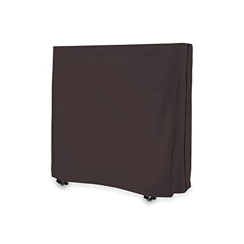 Ping Pong Table Cover for Indoor / Outdoor - Waterproof & UV Resistant Table Tennis Cover 12 Oz PVC Heavy Duty Fabric with Air Pockets & Drawstring for Snug Fit to With Stand Winds & Storms (Coffee) - color: Coffee