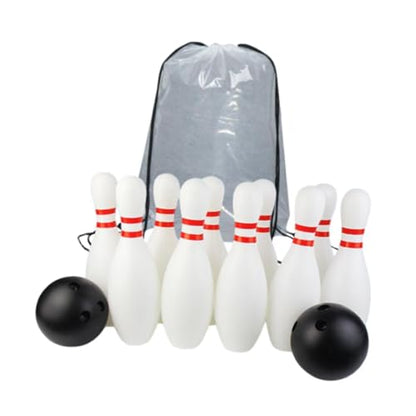 13 Pieces Kids Bowling Game Set Toy Bowling Pin and Ball Mini Indoor Outdoor Sports Game with Construction Suitable for Family Events Parties - size: 22cm