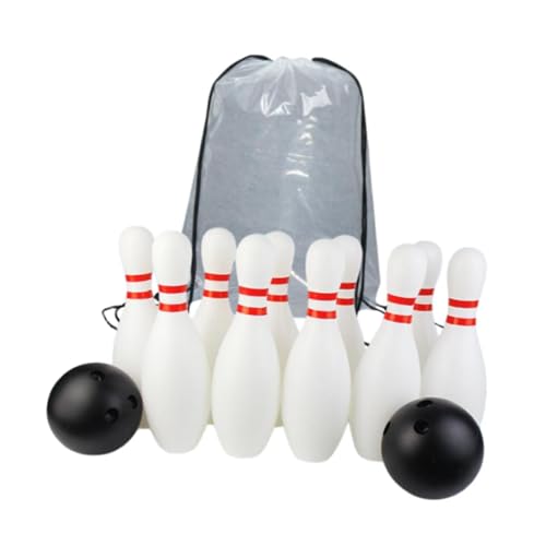 13 Pieces Kids Bowling Game Set with Bowling Pins Bowling Balls Storage Bag Interactive Toy Educational Sports Game Suitable for Family Parties Indoor - size: 25cm