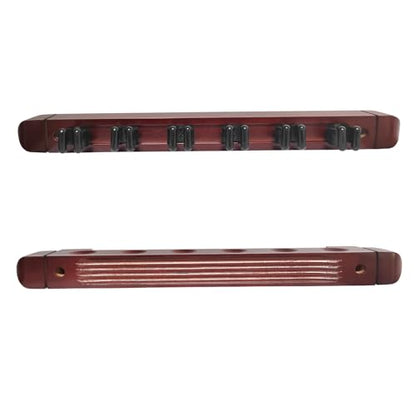 Pool Cue Rack Wall Mounted Rack Billiard/Pool Cue Wall Rack Cue Rest Cue Stick Holder (Burgundy / 6 Cues) - color: Burgundy, size: 6 Cues Holder
