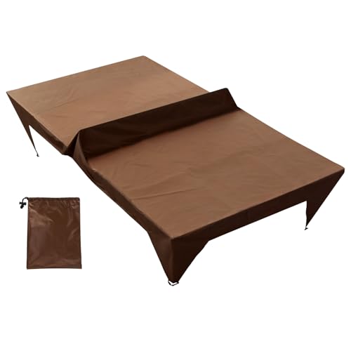 Ping Pong Table Cover Outdoor Waterproof Function Table Tennis Cover Fits Tables Indoor and Outside 110.24 x 60.24 x 28.74 Inch for Home or Sports Event(Black,110.2 x 60.2 x 28.7 Inch) - color: Black