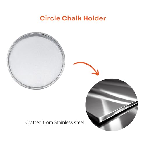 Cru5h Billiards Magnetic Chalk Holder Belt Clip - Rare Earth Neodymium Magnet Belt Clip with Metal Chalk Holders - Circle, Hexagon, Octagon, and Square Included