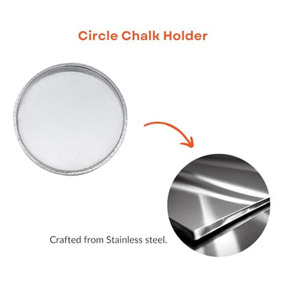 Cru5h Billiards Magnetic Chalk Holder Belt Clip - Rare Earth Neodymium Magnet Belt Clip with Metal Chalk Holders - Circle, Hexagon, Octagon, and Square Included