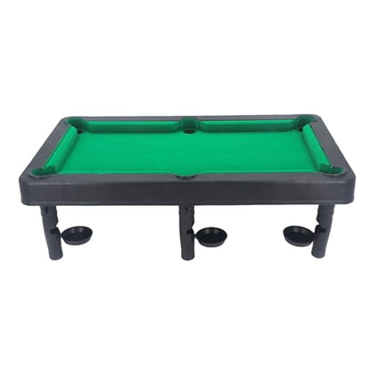 Alomejor Mini Pool Table, Complete Billiard Game Set with 2 Cue Sticks 16 Balls Rack and Chalk, for Kids Children Family Indoor Tabletop Play