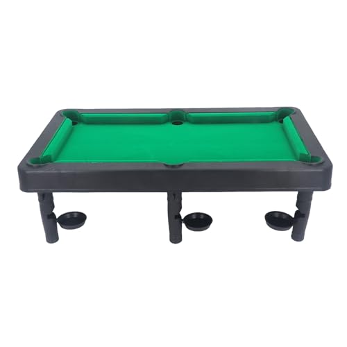 Mini Pool Table, Kids Tabletop Pool Set with 16 Balls and Rack for Double Player Children Interactive Portable Billiard Game High Simulation