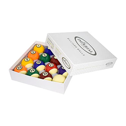 Imperial 6 Ounce 2.25 inch Cast Resin Deluxe Regulation Billiard Pool Ball Set