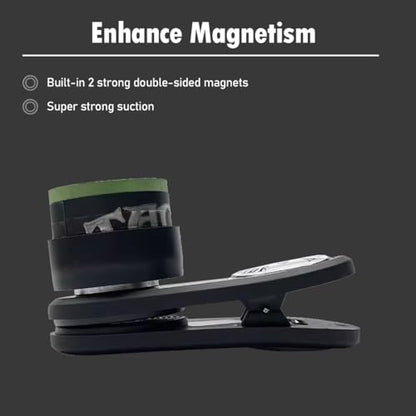 TAOM Magnetic Chalk Holder Belt Clip for Round and Square,Portable Pool Cue Chalk Holder with Silicone Clip,Silent Chalk Holder Pool Billiards,Chalk Case Pool Table Accessories - color: A-White Taom