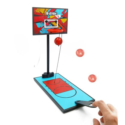 Desk Basketball Hoop,Office Mini Basketball Games,Desktop Toys,It is an Ideal Gift for Basketballer and Men's Lovers (Desk Basketball) - color: BLUE/RED