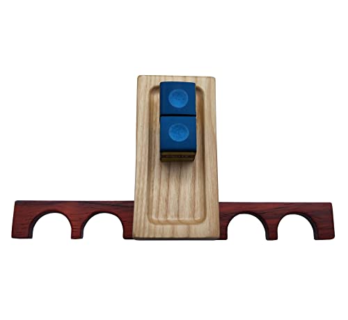 Portable Cue Stick Holder with 4 Holes - color: Natural
