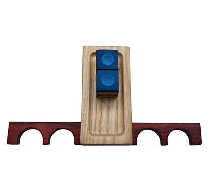 Portable Cue Stick Holder with 4 Holes - color: Natural
