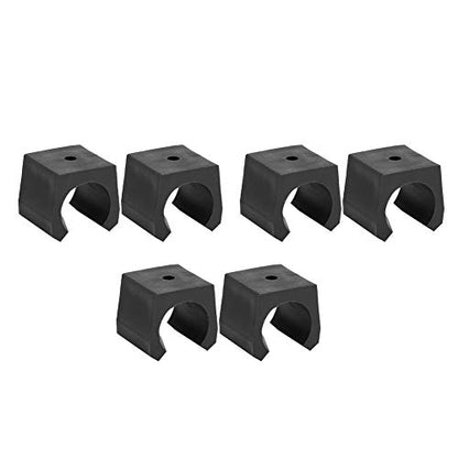 Ejoyous Billiard Pool Holder, 6 Pieces Wall Mount Pool Cue Rack Plastic Billiard Stick Clip Holder Pool Table Accessories for Game Room Pool Bar, Fishing Rod Organizer Carrier for