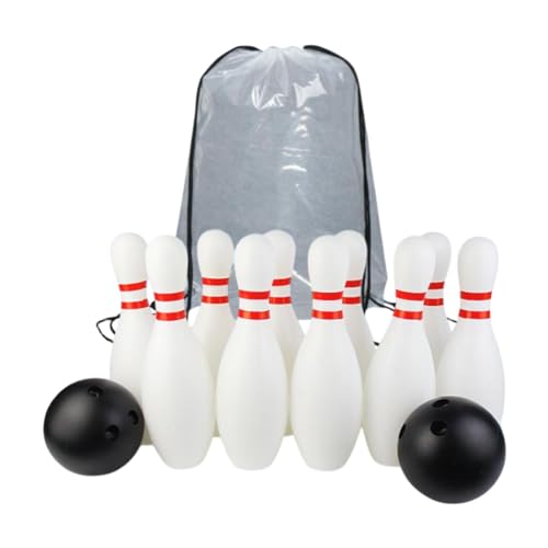 13 Pieces Kids Bowling Game Set Toy Bowling Pin and Ball Mini Indoor Outdoor Sports Game with Construction Suitable for Family Events Parties - size: 25cm