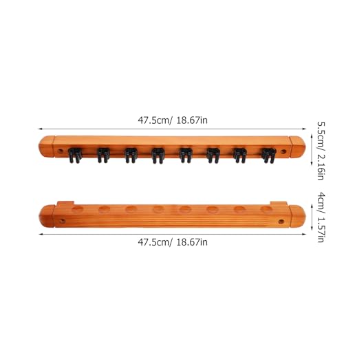 Cabilock Solid Wood Billiard Cue Rack Wall Mounted Roman Style Pool Stick Holder Space-saving Organizer for Game Rooms Lounges and Offices
