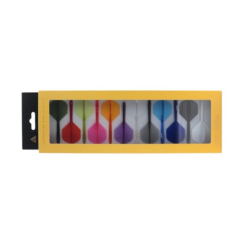 CUESOUL ROST 77 Integrated Dart Shaft and Flight Big Wing/Standard Shape Colour Collection Pack of 12 pcs - color: Standard Shape, size: Large