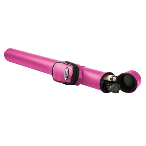 Casemaster Q-Vault Supreme Billiard/Pool Cue Hard Case, Holds 1 Complete 2-Piece Cue (1 Butt/1 Shaft) - color: Pink