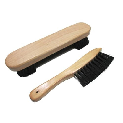 2Pcs Billiard Table Brush Wood Handle Deep Clean Corners Pool Felt Cleaner Rail Set for Pool Tables and Cabinets