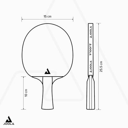 JOOLA Duo Pro Ping Pong Paddles Set of 2 - Professional Table Tennis Paddles, Three Advanced 3 Star Tournament Ping Pong Balls and Carrying Case - Advanced Table Tennis Rackets - color: Black