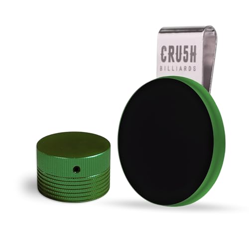 Magnetic Chalk Holder with Lid & Belt Clip – Round Billiard Pool Cue Chalk Holder with Strong Magnet, Portable Snooker Chalk Case for Players - color: Green