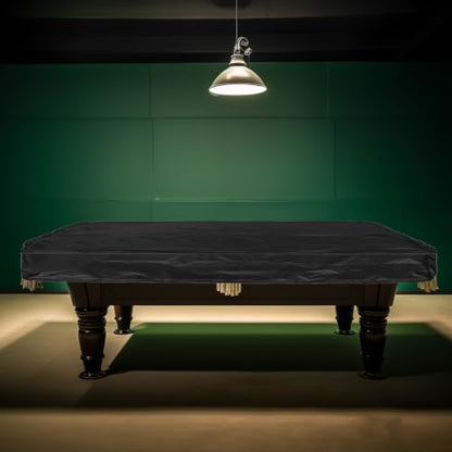 Waterproof Fitted Pool Table Cover Billiard Table Cover Made of Sturdy Oxford Cloth with Full Protection and Versatile Use for Indoor and Outdoor Furniture