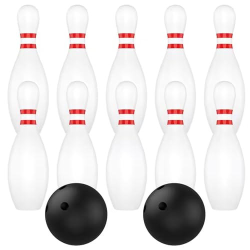 Kids Bowling Set 10 Plastic Pins & 2 Balls Toddler Bowling Set, Indoor Outdoor Activity Play Game Educational Birthday for Boys Girls 5-7, for Kids 2-5