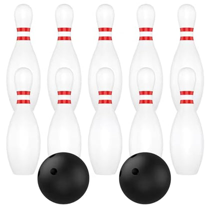 Kids Bowling Set 10 Plastic Pins & 2 Balls Toddler Bowling Set, Indoor Outdoor Activity Play Game Educational Birthday for Boys Girls 5-7, for Kids 2-5