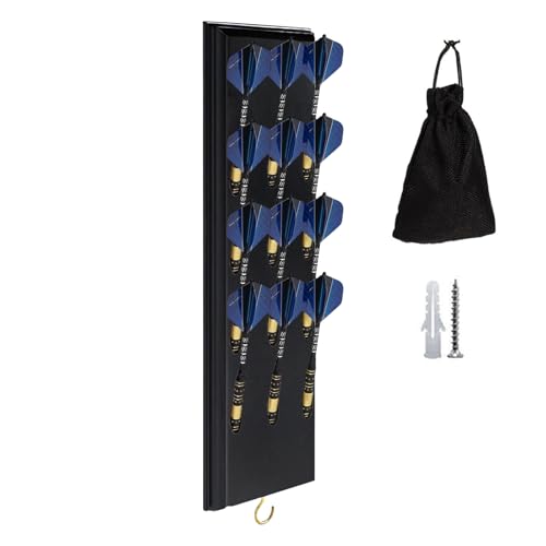 Dart Holder Wall Mount - Wood Wall Display Rack | Dart Storage Stand for Steel | for Home Office Bar Game Room Living Room Bedroom Entertainment