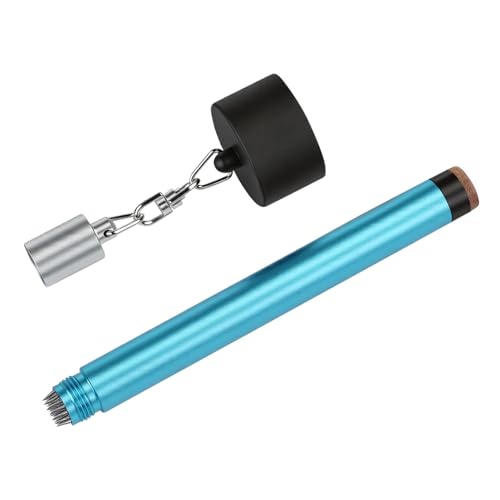 LAKE OF FIRE Pool Cue Chalk Holder – 2-in-1 Billiard Accessory with Pool Chalk Holder & Cue Tip Tool - color: Blue, style: Round