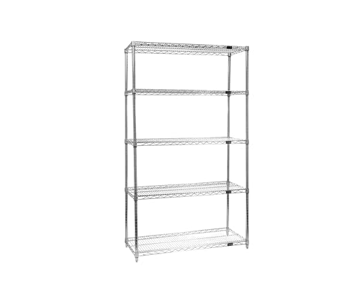 Quantum Storage Systems WR54-1830C Starter Kit Wire Shelves Chrome 4 Shelves 54" H x 30" W x 18" D - size: 54H x 30W x 18D