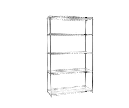 Quantum Storage Systems WR54-1830C Starter Kit Wire Shelves Chrome 4 Shelves 54" H x 30" W x 18" D - size: 54H x 30W x 18D