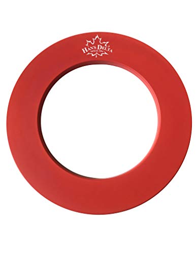 HAN'S DELTA Professional Dartboard Backboard Surround Wall Protector - color: PU Red Round