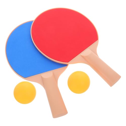 1 Set Outdoor Table Tennis Paddle Set Durable Rackets with Comfortable Grip Elastic Pong Balls for Competitive Play and Recreation