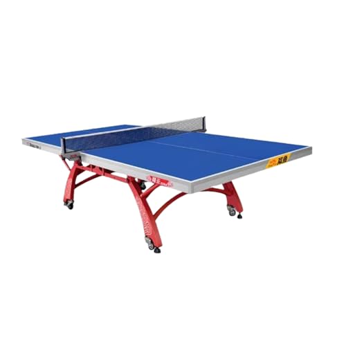 Outdoor Table Tennis Table, Commercial Grade Full Size Ping Pong Table with Wheels, Heavy Duty Steel Frame, Weatherproof Design for Schools, Parks and Recreation Centers - color: A