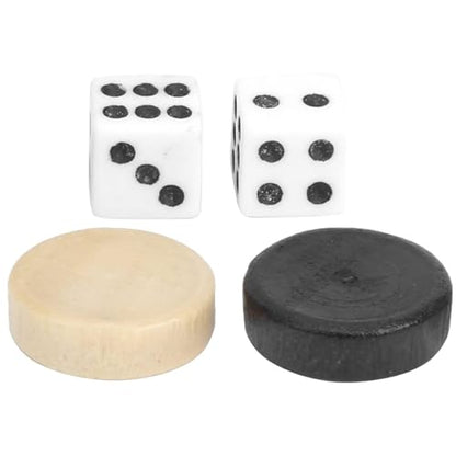 3 in 1 Checkerboard with Chessman, Folding Wooden Chess Checkers Board Set Portable Travel Chess Set for Outdoor Travel Camping
