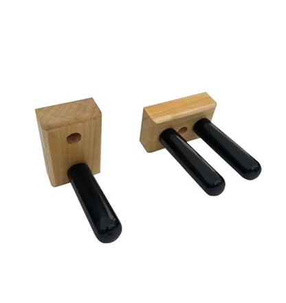 Matching Set of two Billiard Pool Rack Holders and a Billiard Pool Bridge Stick Holder (Made in the USA) (Poplar) - color: Poplar
