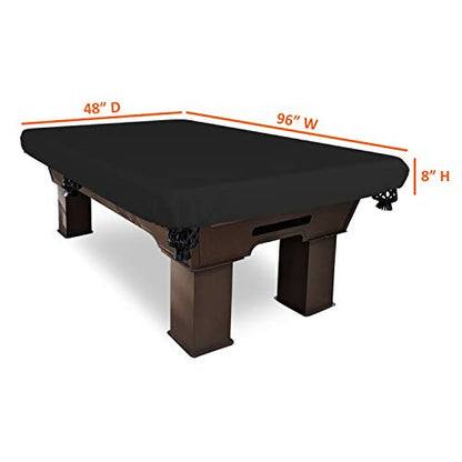 Covers & All Pool Table Cover, Made of 18 Oz Cover Tuff, Waterproof, Ideal for Extreme Weather (96" W x 48" D x 8" H, Black) - color: Black, size: 96" W x 48" D x 8" H